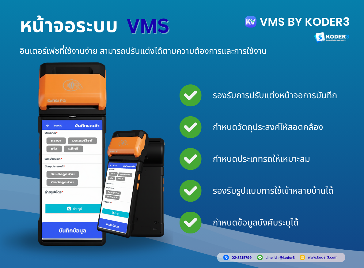 หน้าจอระบบ VMS